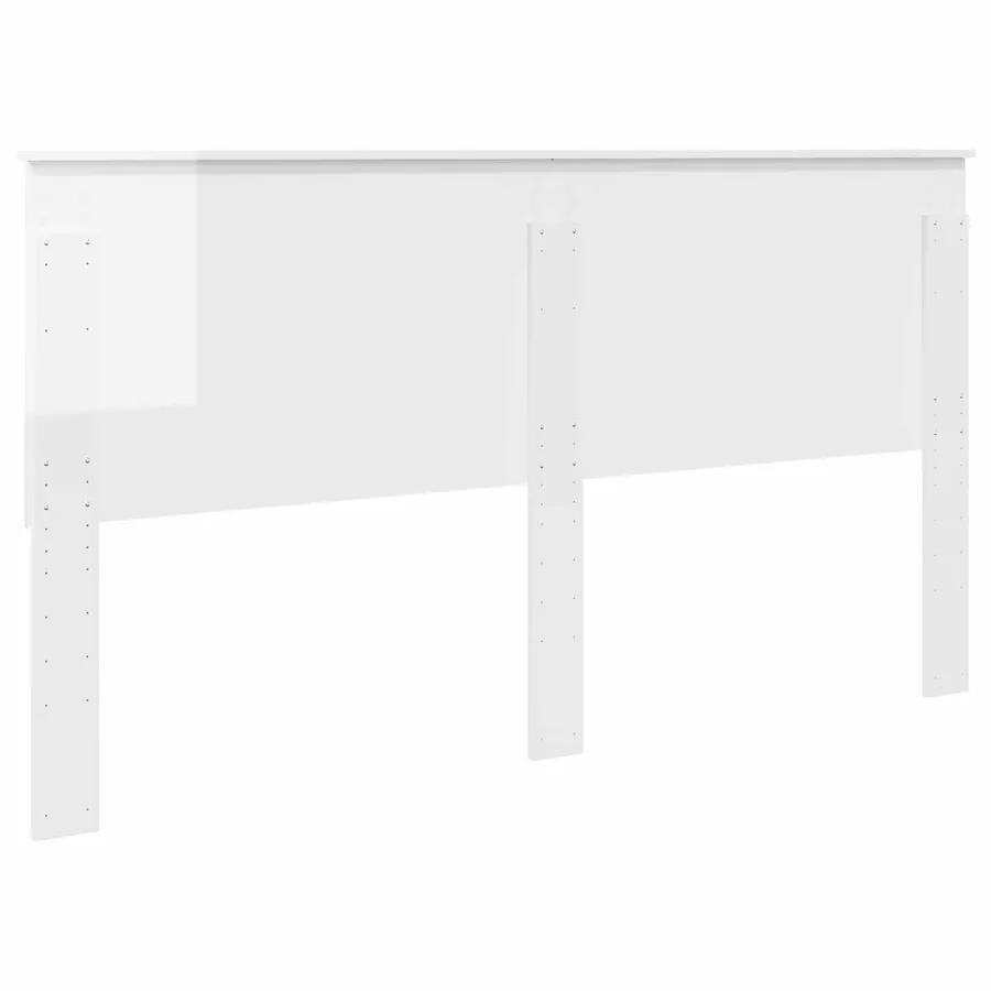 Tête de lit Blanc Brillant 100 cm Bois d’ingénierie - 6