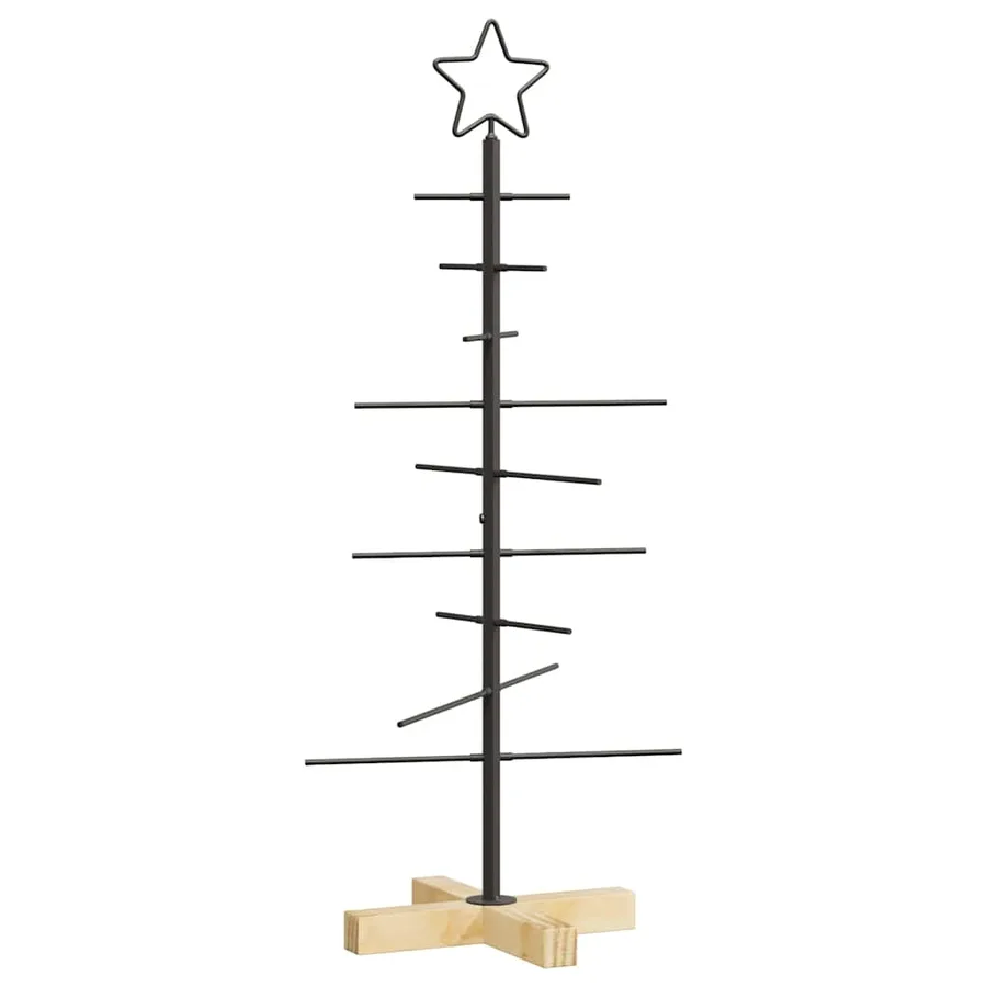 Arbre de Noël en métal Noir 89 cm Acier peint par poudre - 2