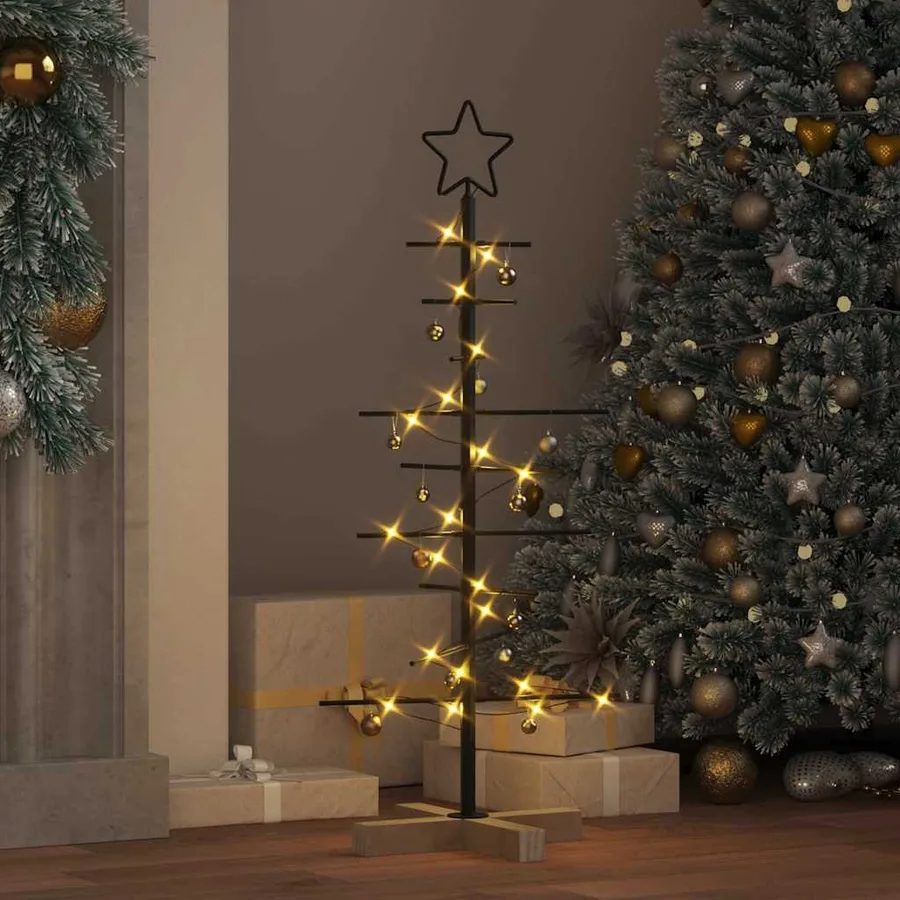 Arbre de Noël en métal Noir 89 cm Acier peint par poudre - 4