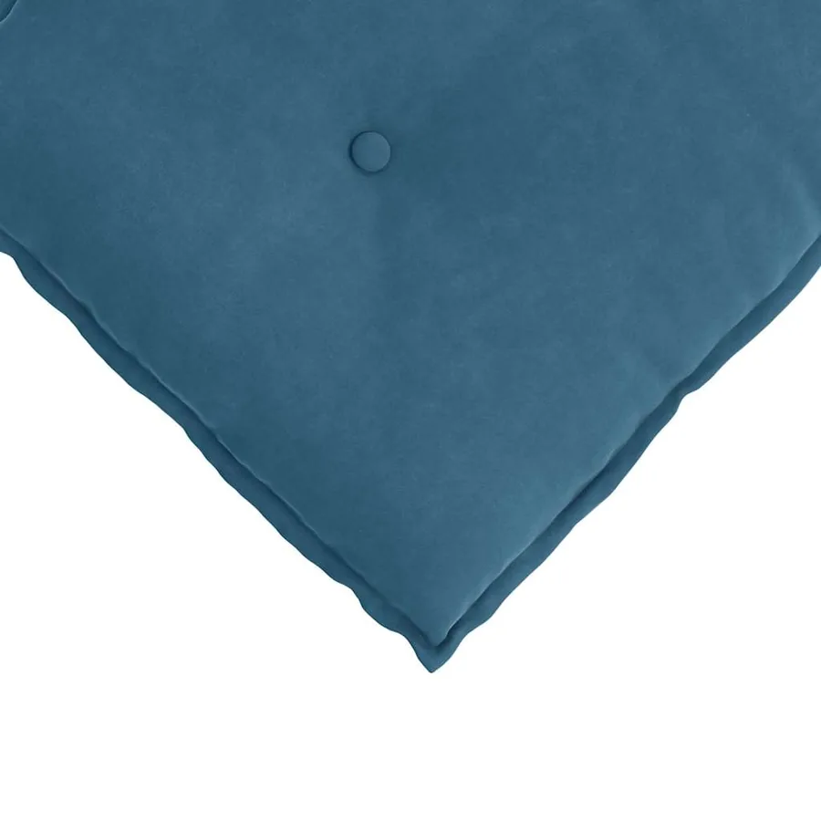 Coussin de Dos Bleu 60 x 50 cm Tissu en velours côtelé - 7