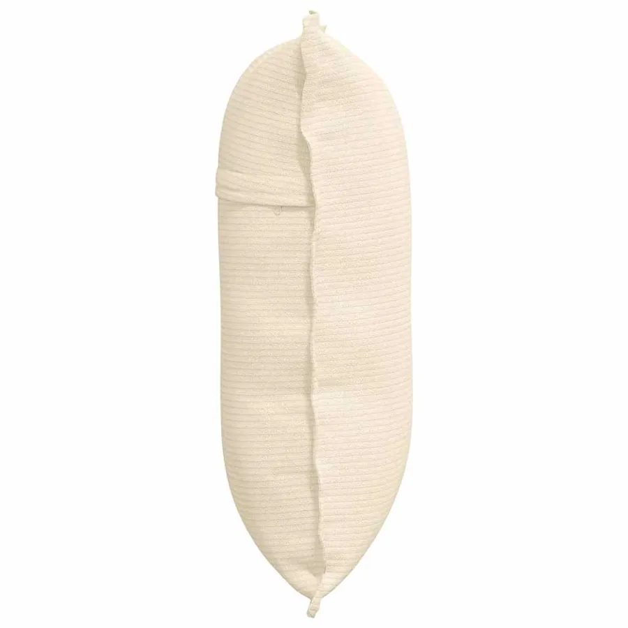 Coussin de Dos Crème 60 x 50 cm Tissu en velours côtelé - 6