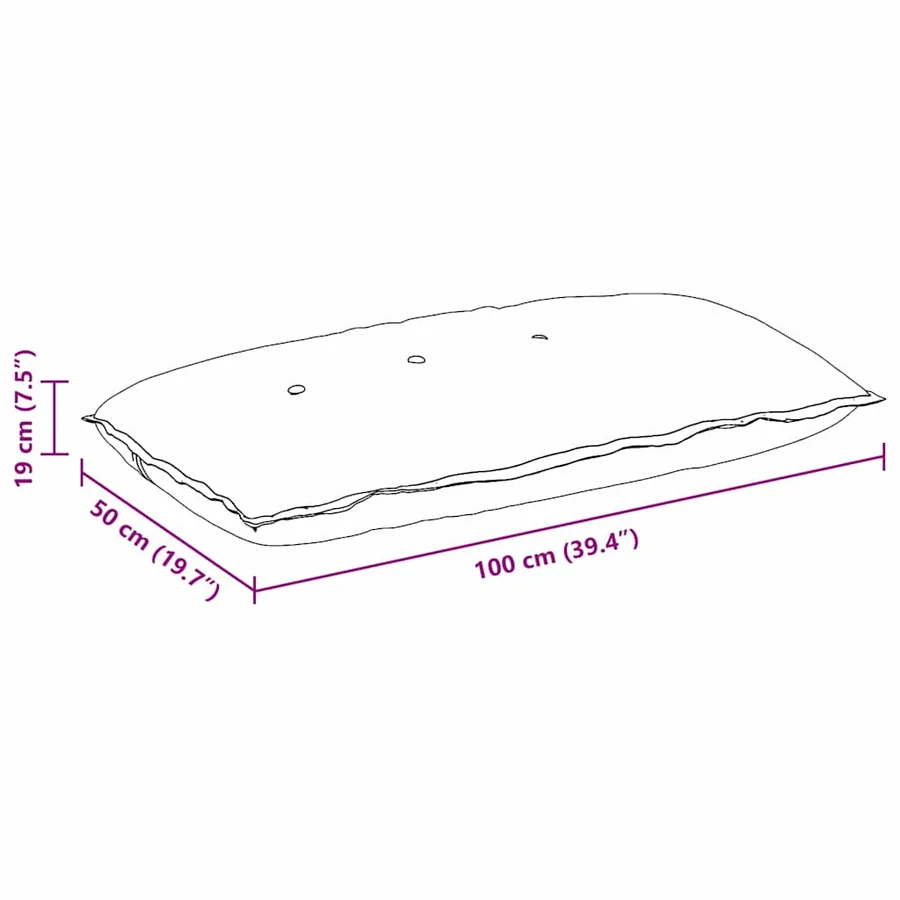 Coussin de Dos Noir 100 x 19 x 50 cm tissu - 10
