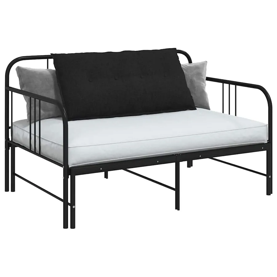 Coussin de Dos Noir 100 x 19 x 50 cm tissu - 3