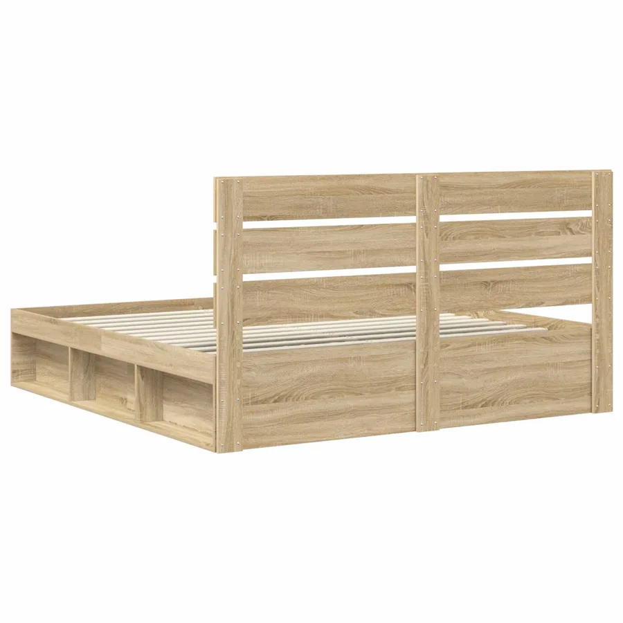 Cadre de lit Sonoma 200 x 200 cm Bois de pin massif - 9