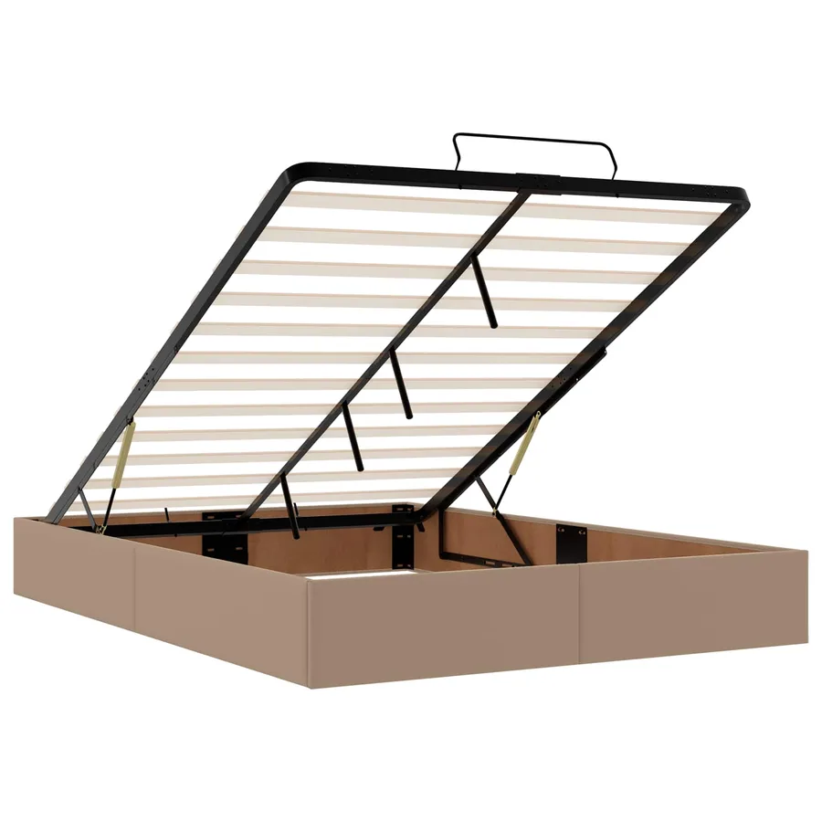 Cadre de lit avec matelas Autre 2 pcs Tan PVC - 12