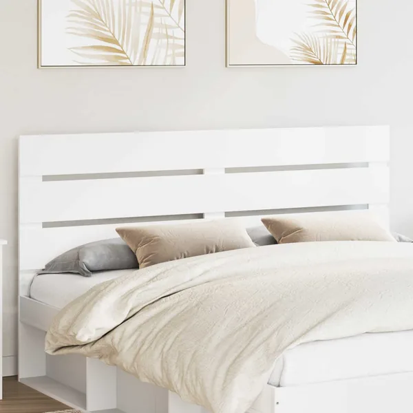 Tête de lit Blanc Bois d'ingénierie