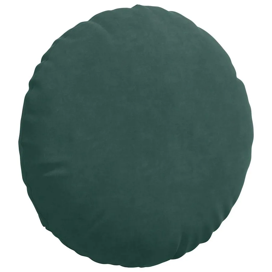Coussins de siège 2 pcs Vert foncé Ø 40 x 13 cm Velours - 5