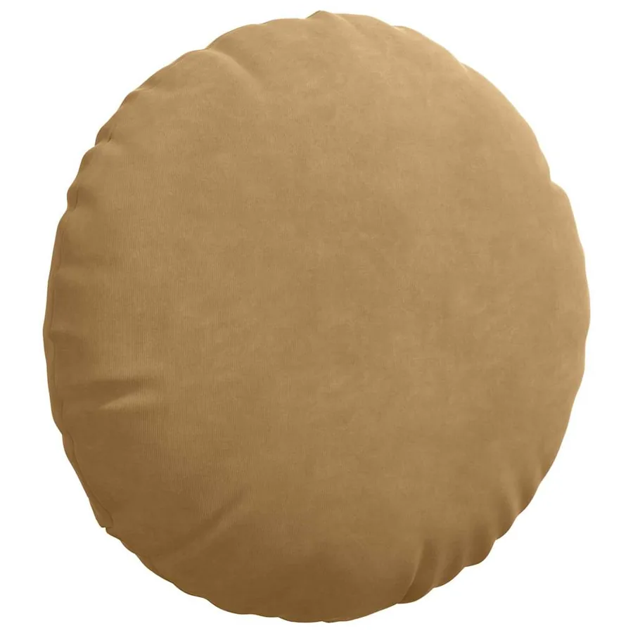 Coussins de siège 2 pcs Marron Ø 40 x 13 cm Velours - 5