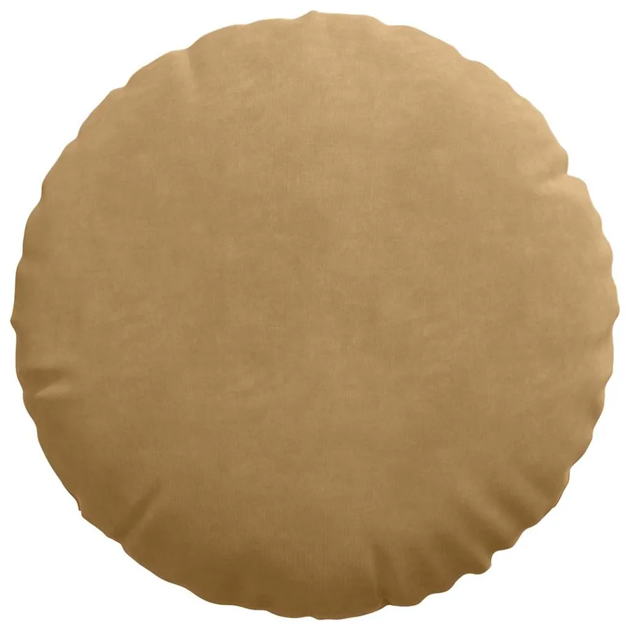 Coussins de siège 2 pcs Marron Ø 40 x 13 cm Velours - 6
