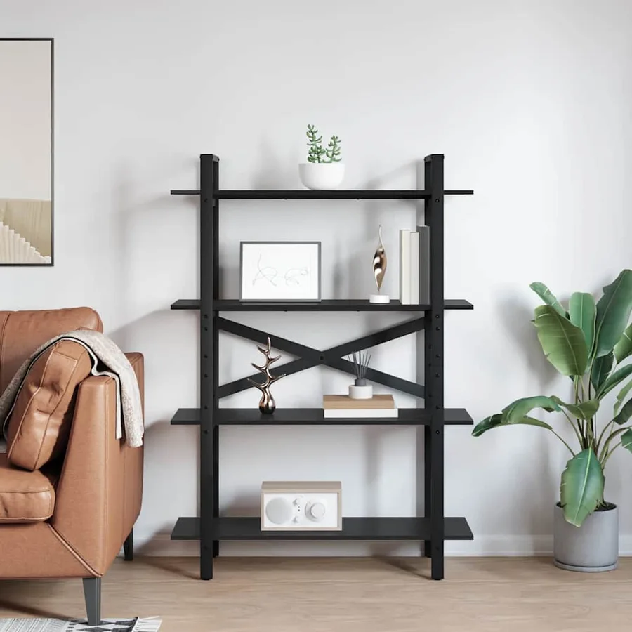 Étagère Chêne noir 100 x 33,5 x 140 cm Bois d'ingénierie - 4
