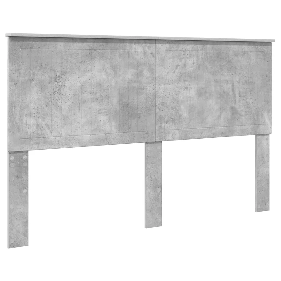 Cadre de lit Gris béton 160 x 200 cm Bois d'ingénierie - 7