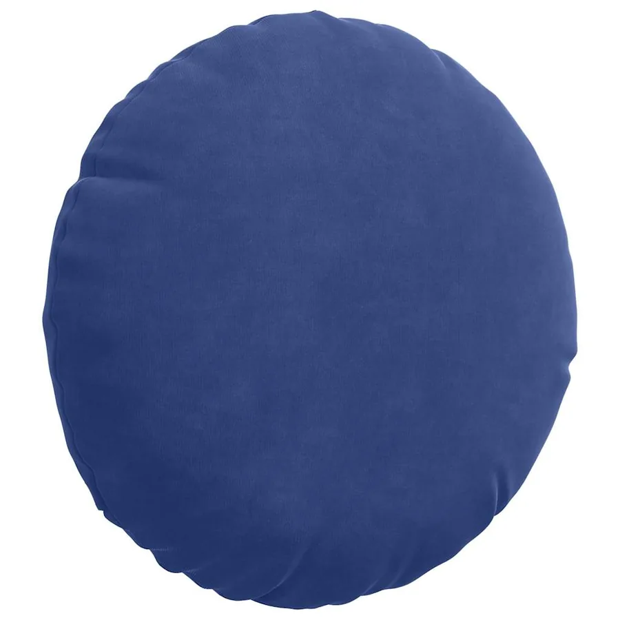 Coussins de siège 2 pcs Bleu police Ø30 x 13 cm Velours - 5