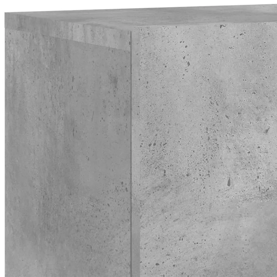 Unités murales TV 5 pcs gris béton bois d'ingénierie - 9