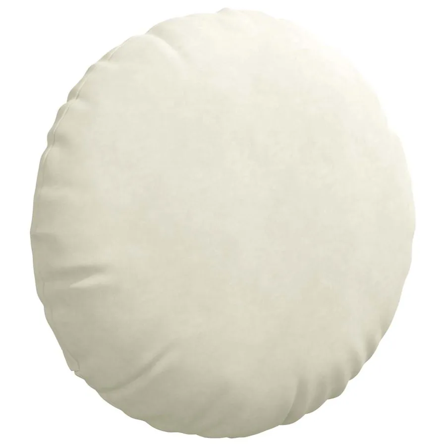 Coussins de siège 2 pcs Crème Ø60 x 21 cm Velours - 5