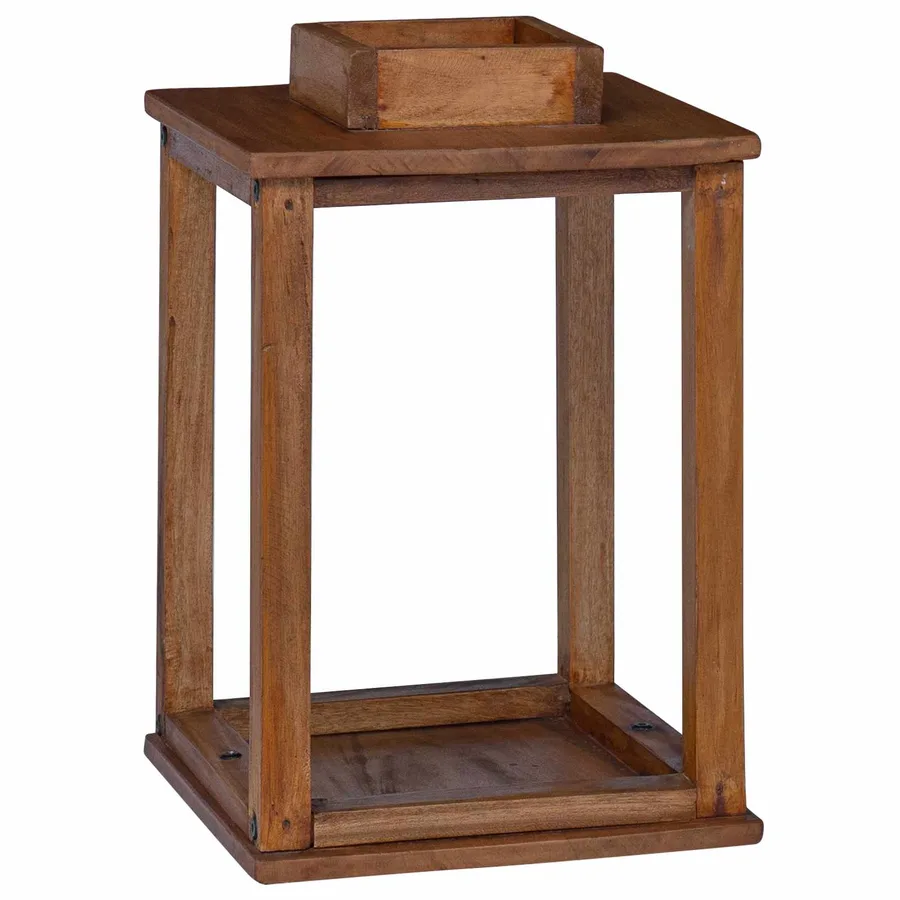 Lanterne 3 pcs Naturel Bois d'Acajou - 6
