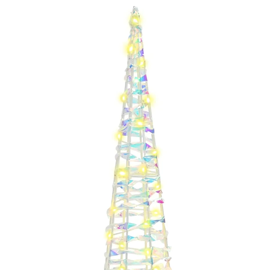 Sapin de Noël avec 90 LED 3 pcs Blanc chaud 20 x 20 x 80 cm PET - 7