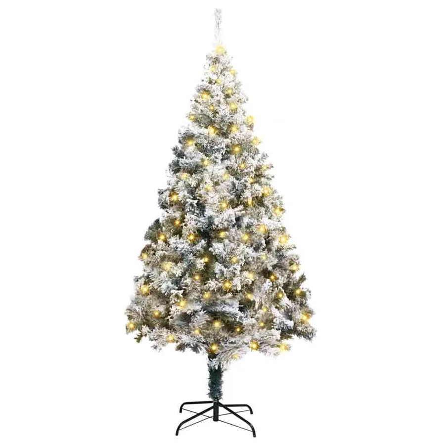 Sapin de Noël artificiel Blanc 180 cm PVC, Acier et Plastique - 2