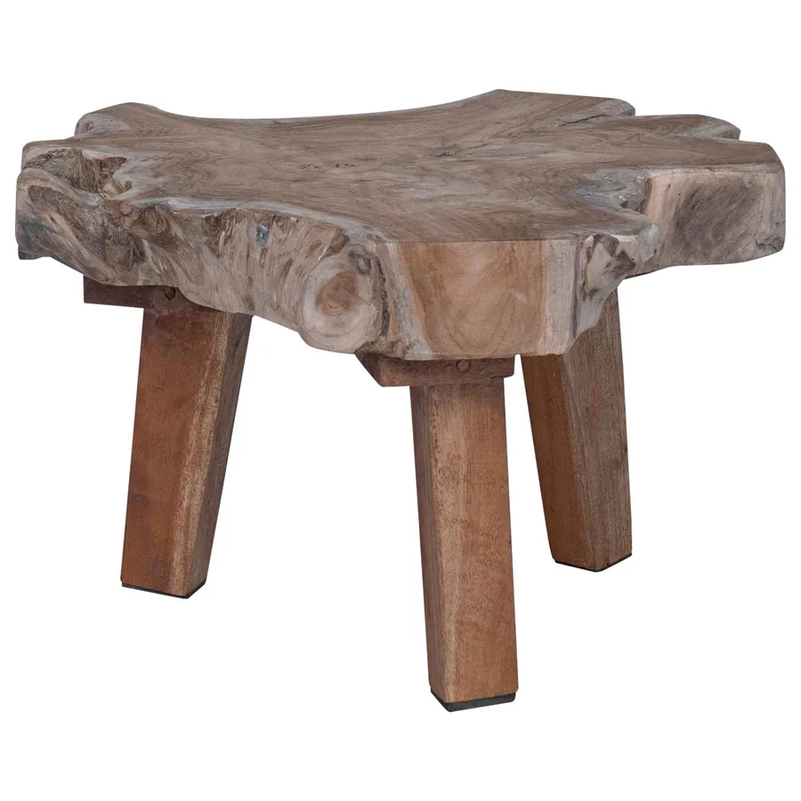 Table de chevet Marron 40 x 40 x 25 cm Bois Recyclé Solide - 2