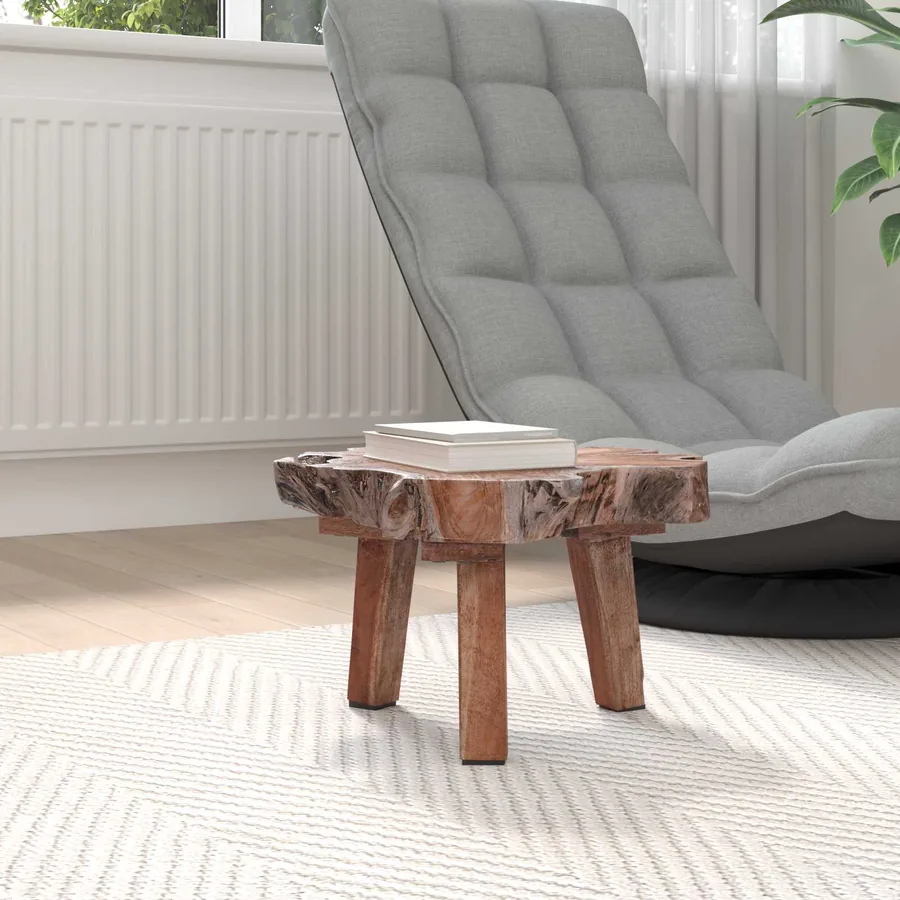 Table de chevet Marron 40 x 40 x 25 cm Bois Recyclé Solide - 3