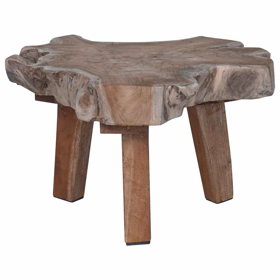 Table de chevet Marron 40 x 40 x 25 cm Bois Recyclé Solide - 4
