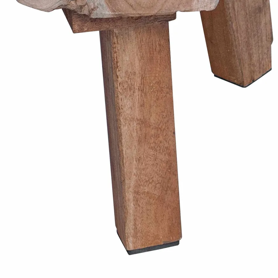 Table de chevet Marron 40 x 40 x 25 cm Bois Recyclé Solide - 9