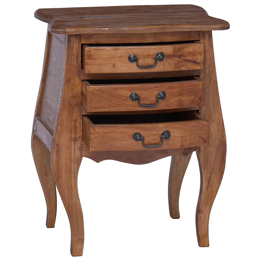 Coffre de rangement 48 x 35 x 64 cm Bois de Mahogany Massif - 3