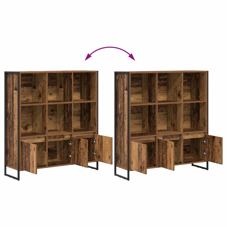 Bibliothèque 99,5 x 30 x 108 cm Bois d'ingénierie Bois Ancien - 11