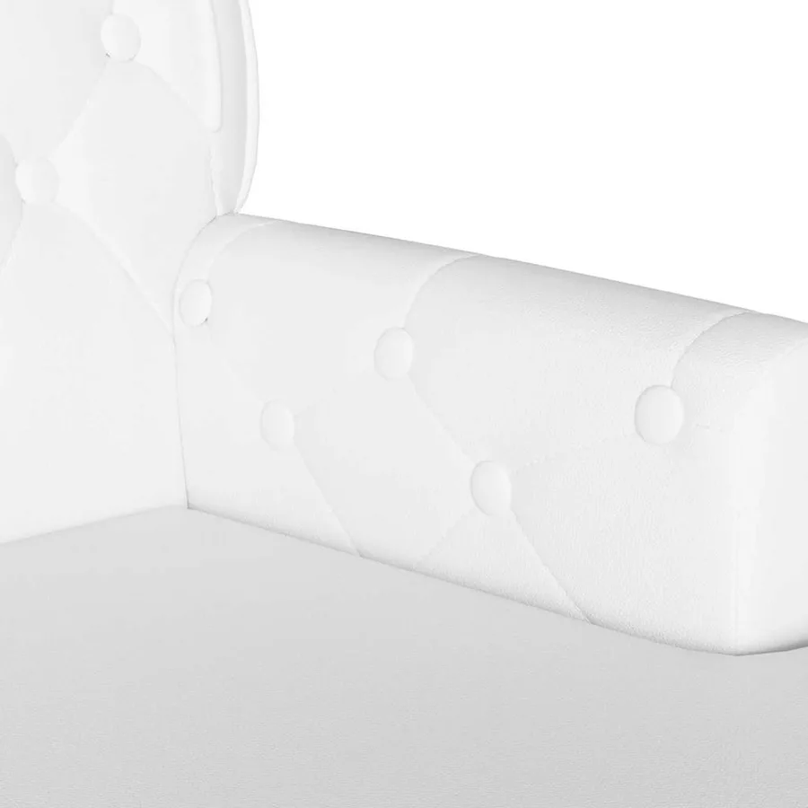 Banc Chesterfield Blanc 119,5 x 64,5 x 75 cm Cuir synthétique - 7