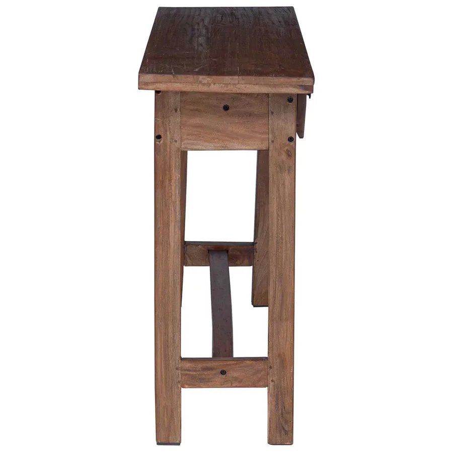 Bureau Marron 110 x 30 x 79 cm Bois de Mahogany Massif - 6