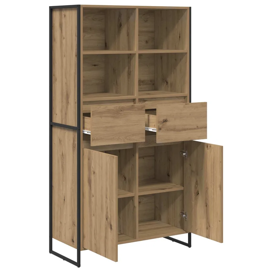 Buffet Chêne artisan 81 x 36 x 150.5 cm Bois d'ingénierie - 5