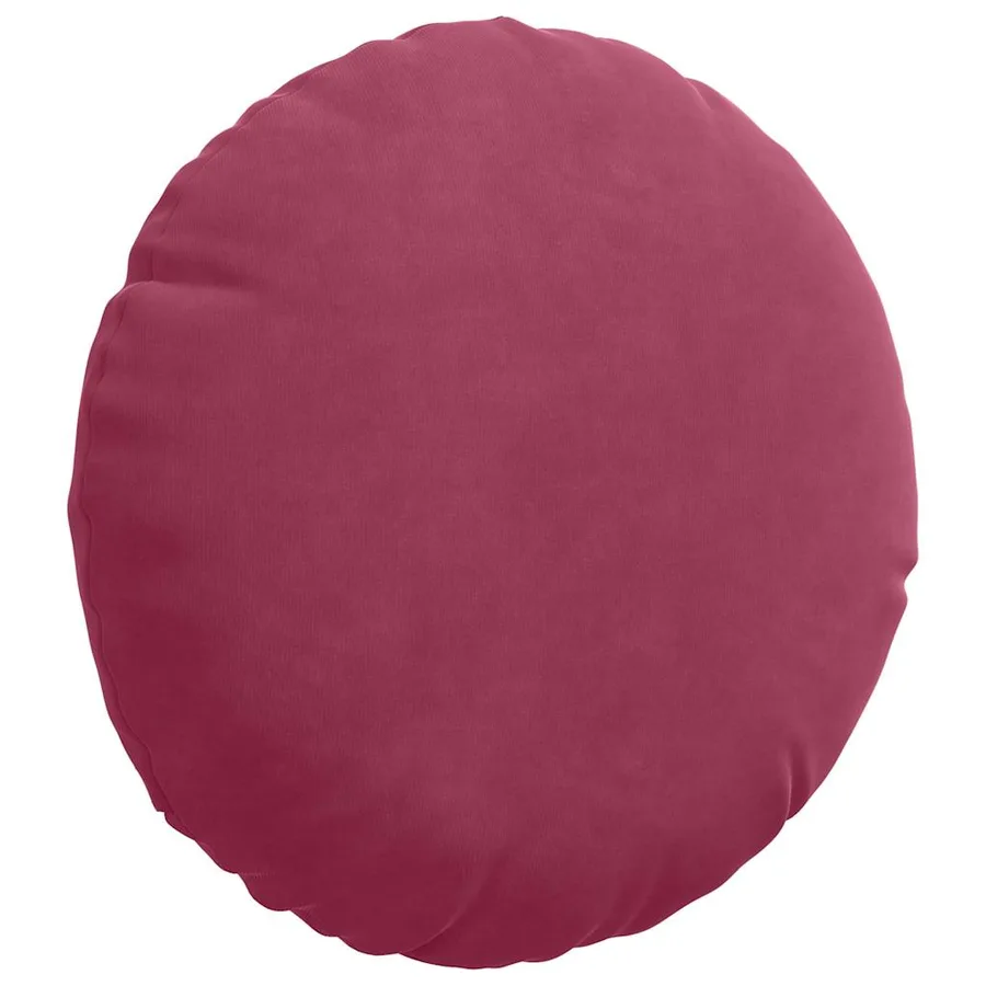 Coussins de siège 2 pcs Bordeaux Ø30 x 13 cm Velours - 5