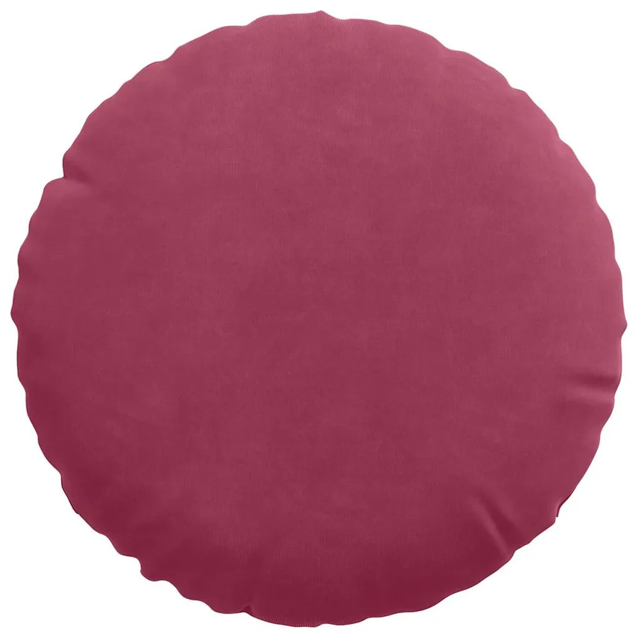 Coussins de siège 2 pcs Bordeaux Ø30 x 13 cm Velours - 6