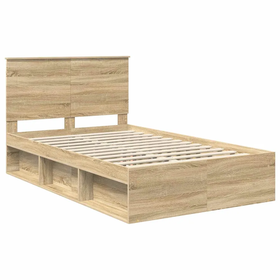 Cadre de lit Sonoma 120 x 190 cm Bois de pin massif - 4