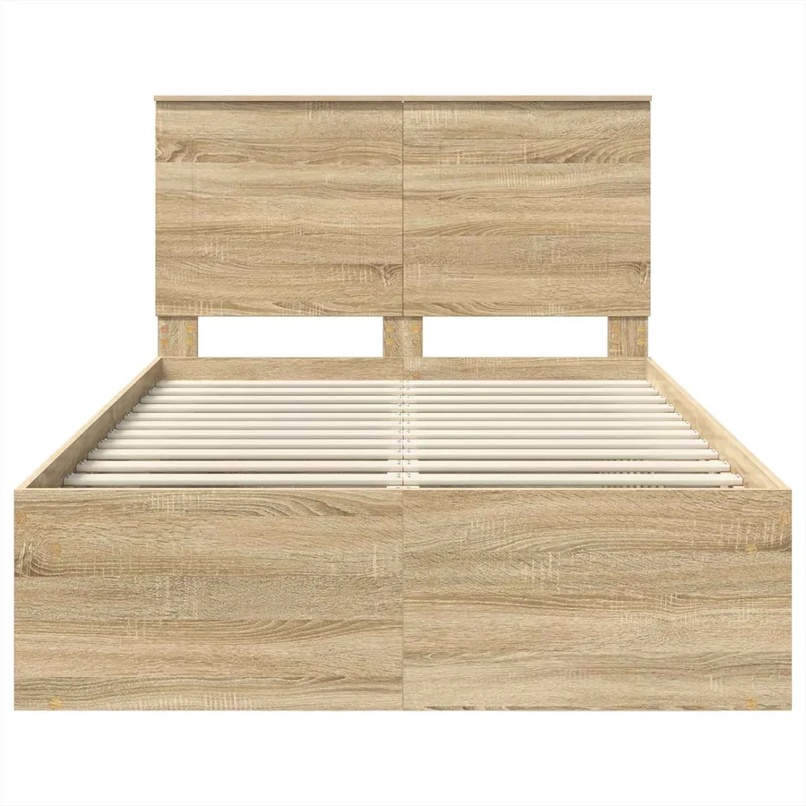 Cadre de lit Sonoma 120 x 190 cm Bois de pin massif - 7