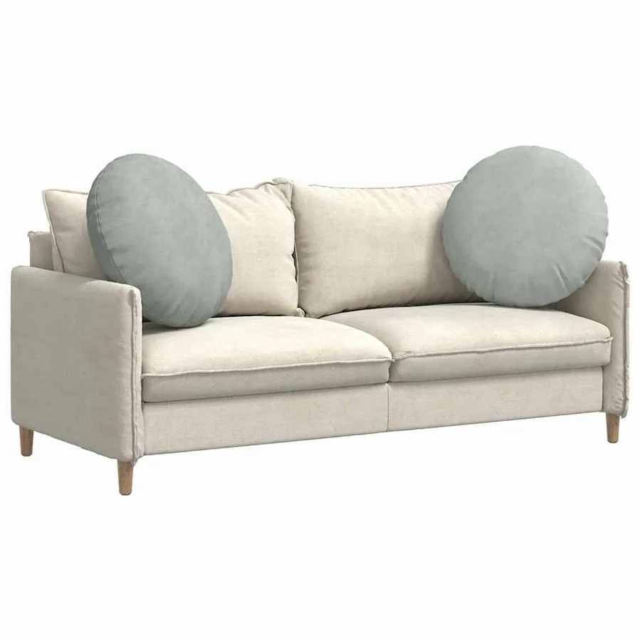Coussins de siège 2 pcs Gris clair Ø 40 x 13 cm Velours - 3