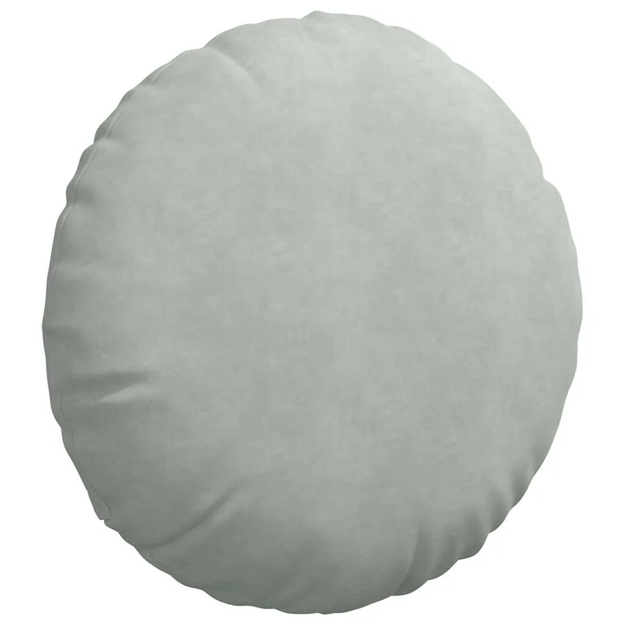 Coussins de siège 2 pcs Gris clair Ø 40 x 13 cm Velours - 5