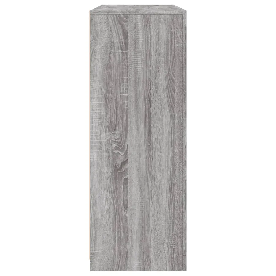 Buffets avec lumières LED 3 pcs sonoma gris bois d'ingénierie - 9