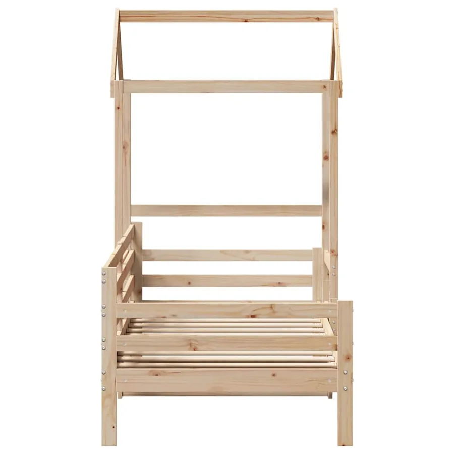 Lit de jour avec toit sans matelas 80x200 cm bois massif - 7