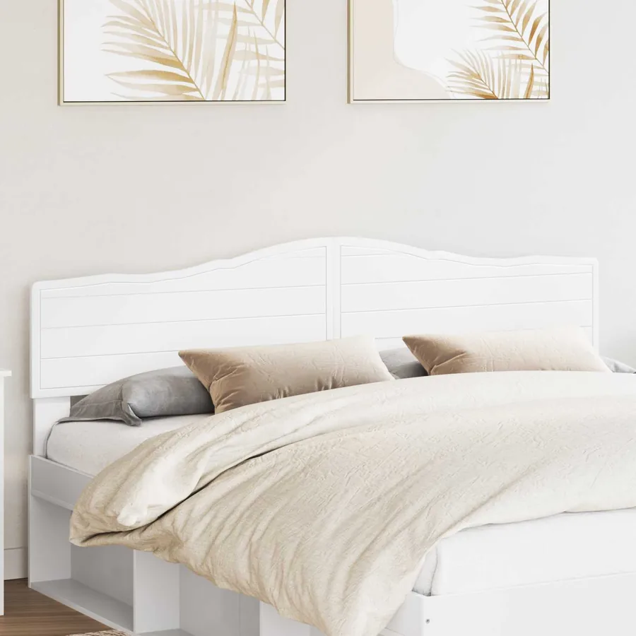 Tête de lit Blanc Bois d'ingénierie
