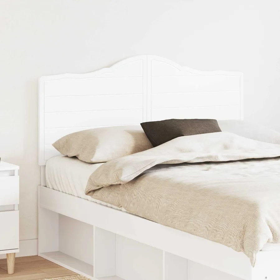 Tête de lit Blanc Bois d'ingénierie
