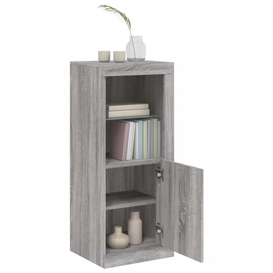 Buffet avec lumières LED sonoma gris 41x37x100 cm - 5