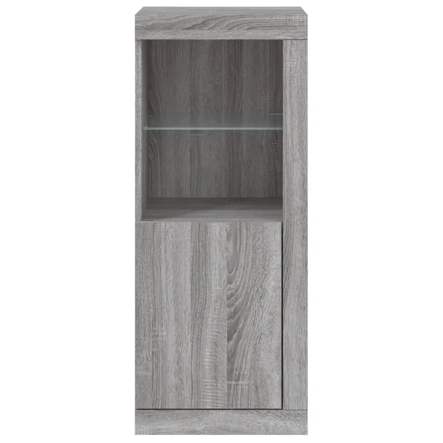 Buffet avec lumières LED sonoma gris 41x37x100 cm - 6