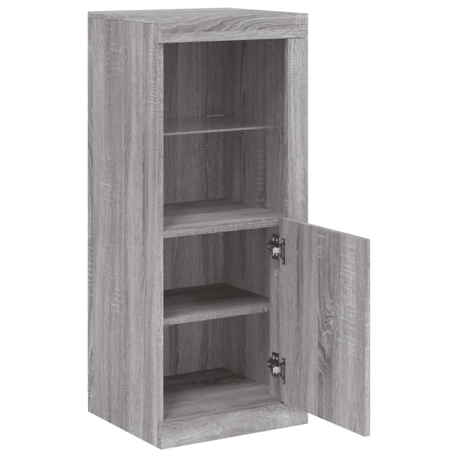 Buffet avec lumières LED sonoma gris 41x37x100 cm - 7