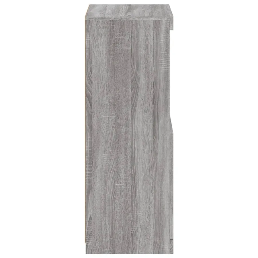 Buffet avec lumières LED sonoma gris 41x37x100 cm - 8