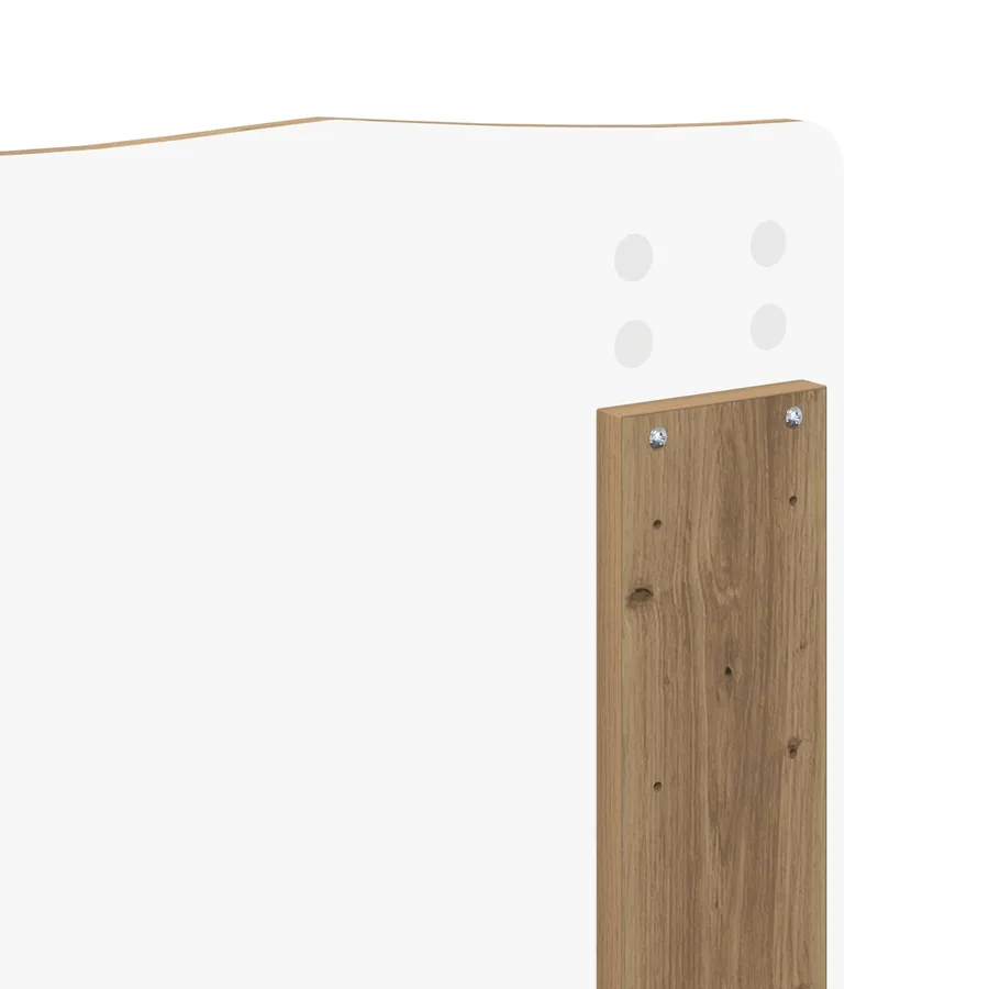 Cadre de lit Chêne artisan 120 x 190 cm Pin massif - 11