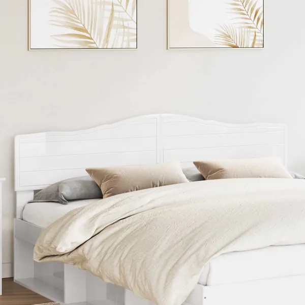 Tête de lit Blanc Brillant Bois d'ingénierie