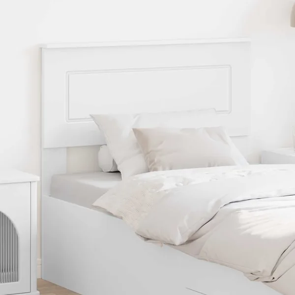 Tête de lit Blanc Bois d'ingénierie