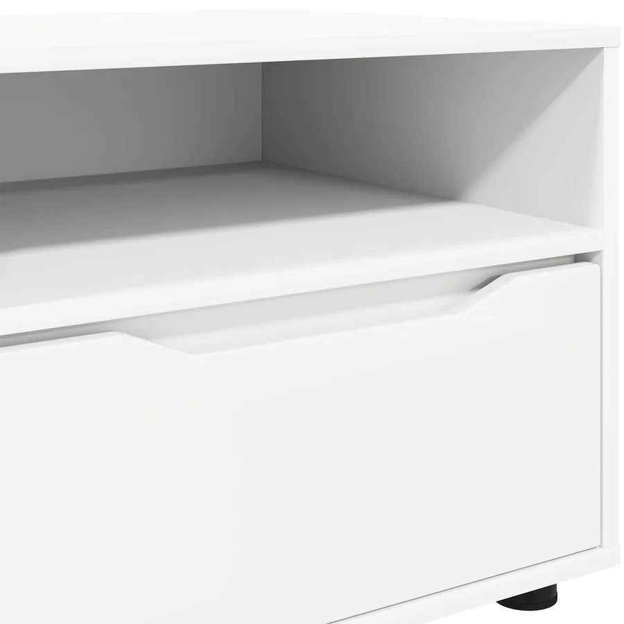 Meuble TV avec tiroir Blanc 100 x 48 x 43 cm Bois d'ingénierie - 10