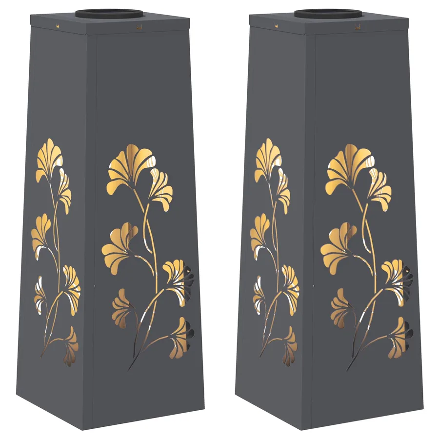 Lumière de chemin LED solaire 2 pcs Blanc chaud 18 x 18 x 50 cm - 2