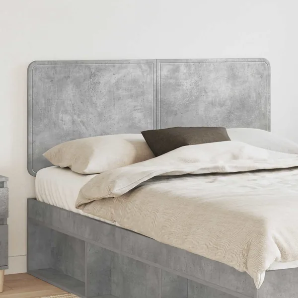 Tête de lit Gris béton Bois d'ingénierie